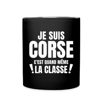 Corse, Corse humour, c'est la classe - Mug uni - noir - Devant