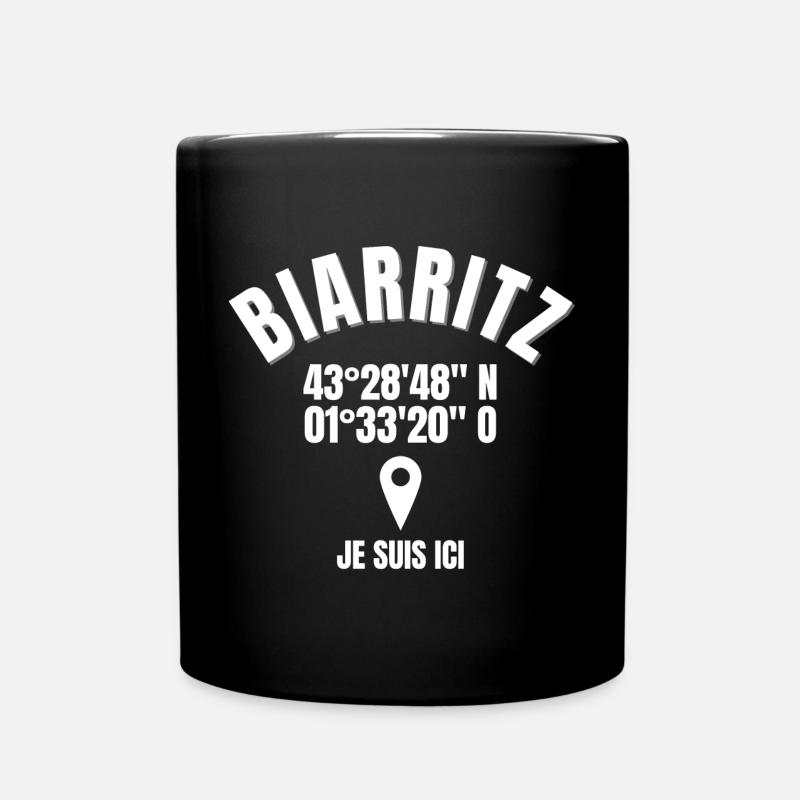 Biarritz, Baskisch, Baskenland - Tasse einfarbig - Schwarz