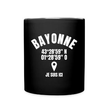 Bayonne, Bayonnais, Aviron Bayonnais, Bayonnaise - Mug uni - noir - Devant