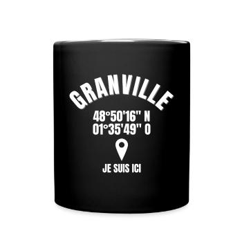Granville, Normandie, côte fleurie - Mug uni - noir - Devant