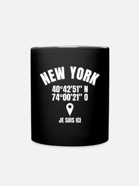 Etats-Unis, New York, fierté américaine - Mug uni - noir