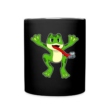 Frosch Fliege - Tasse einfarbig - Schwarz - Vorne