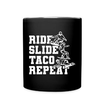 Snowboard Taco - Tasse einfarbig - Schwarz - Vorne