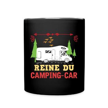 Reine du camping-car Humour Femme Randonnée - Mug uni - noir - Devant