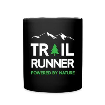 Trail Runner - Powered by Nature - Full Colour Mug - black - Front