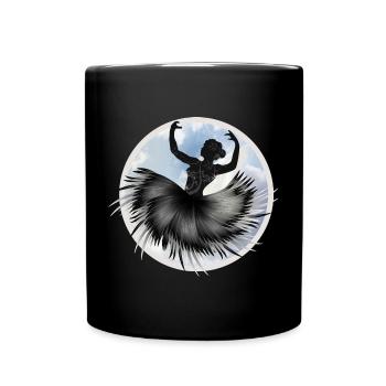 Danseur de ballet dansant dans les nuages avec un plumage - Mug uni - noir - Devant