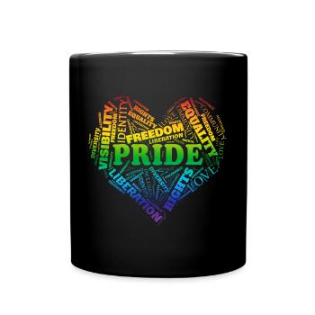 Pride Love Words clr - Mug uni - noir - Devant