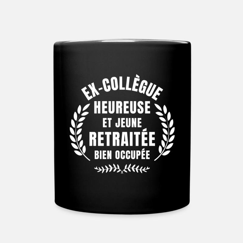 retraite, je suis retraitée, ex-collègue - Mug uni - noir