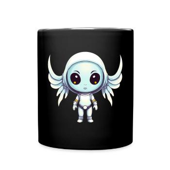 Alien Archangel - Design extraterrestre avec des ailes - Mug uni - noir - Devant