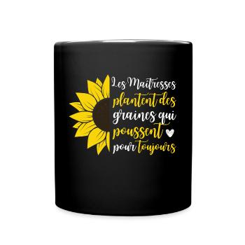 Les maîtresses plantent des graines cadeau - Mug uni - noir - Devant