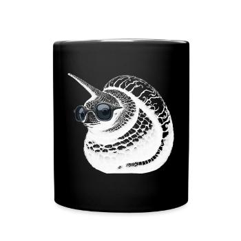Escargot licorne cool - Mug uni - noir - Devant