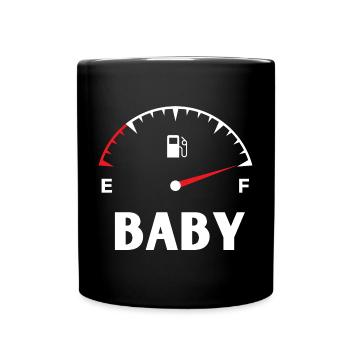 Mommy daddy baby match t shirt - Full Colour Mug - black - Front