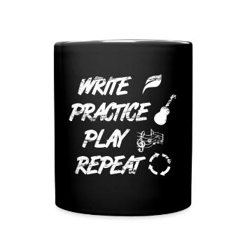 Écrire Pratique Jouer Répéter - Mug uni - noir - Devant