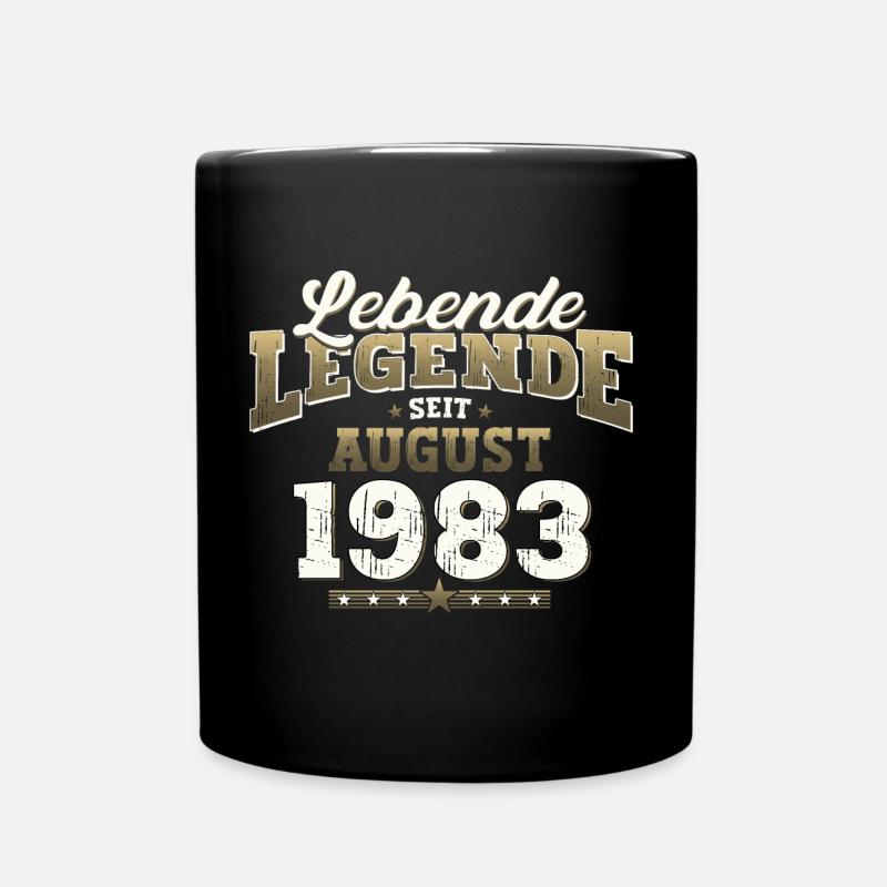 40. Geburtstag Mann Legende August Jahrgang 1983 - Tasse einfarbig - Schwarz