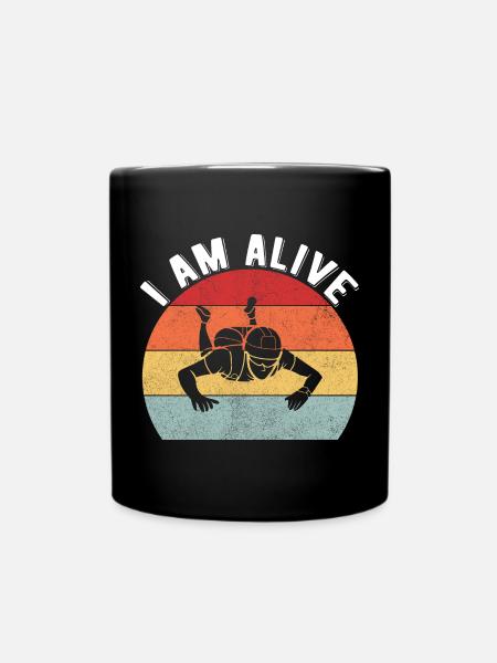 Skydiving Parachuting Skydive Skydiver - Tasse einfarbig - Schwarz