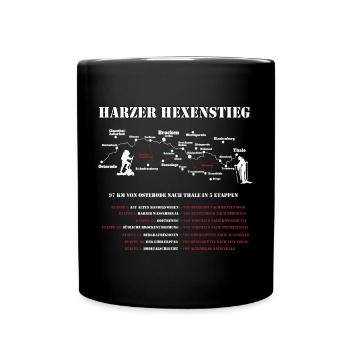 Harzer Hexenstieg Wandergruppen - 5 Etappe - Tasse einfarbig - Schwarz - Vorne
