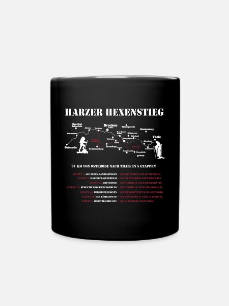Harzer Hexenstieg Wandergruppen - 5 Etappe - Tasse einfarbig - Schwarz