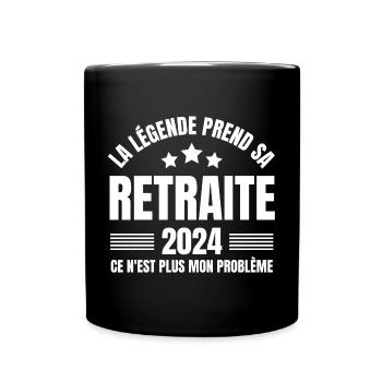 retraite, prendre sa retraite, retraité - Mug uni - noir - Devant