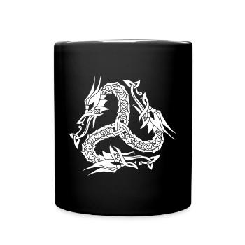 Celtic White Hydra - Full Colour Mug - black - Front