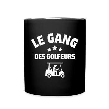 golf, golfeur, fan de golf - Mug uni - noir - Devant
