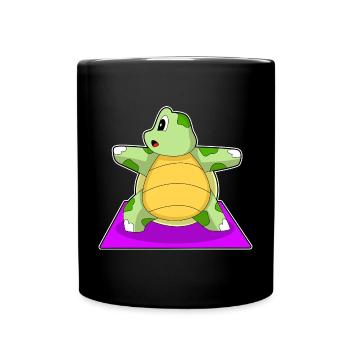 Turtle Yoga Fitness Gymnastics - Full Colour Mug - black - Front