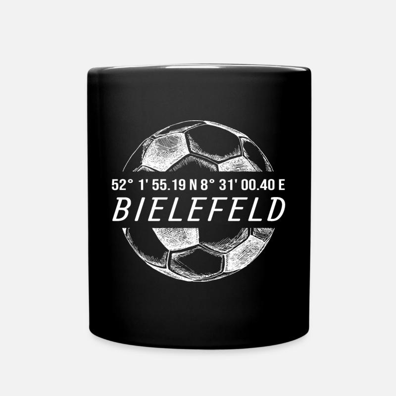 Koordinaten Bielefeld - Tasse einfarbig - Schwarz