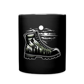 Chaussure randonnée Montagne Trekkeur Randonneur - Mug uni - noir - Devant