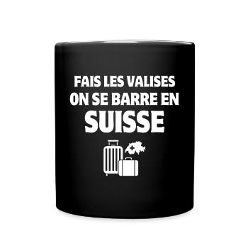 Suisse, je suis Suisse, fierté Suisse - Mug uni - noir - Devant
