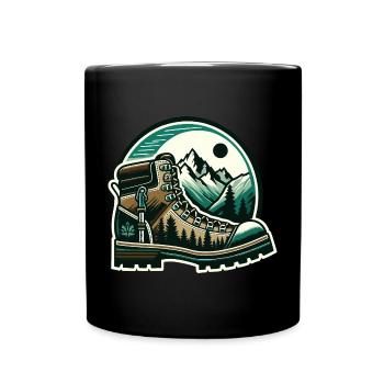 Chaussure randonnée Montagne Trekkeur Randonneur - Mug uni - noir - Devant