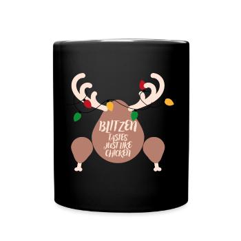 Decorated thigh: chicken flavour - Full Colour Mug - black - Front