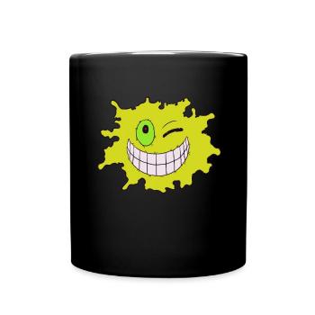 Splash Gelb - Tasse einfarbig - Schwarz - Vorne