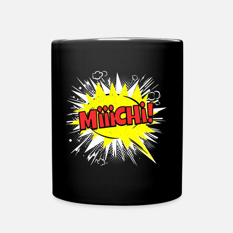 Michi Michael Name Lustige Sprechblase - Tasse einfarbig - Schwarz