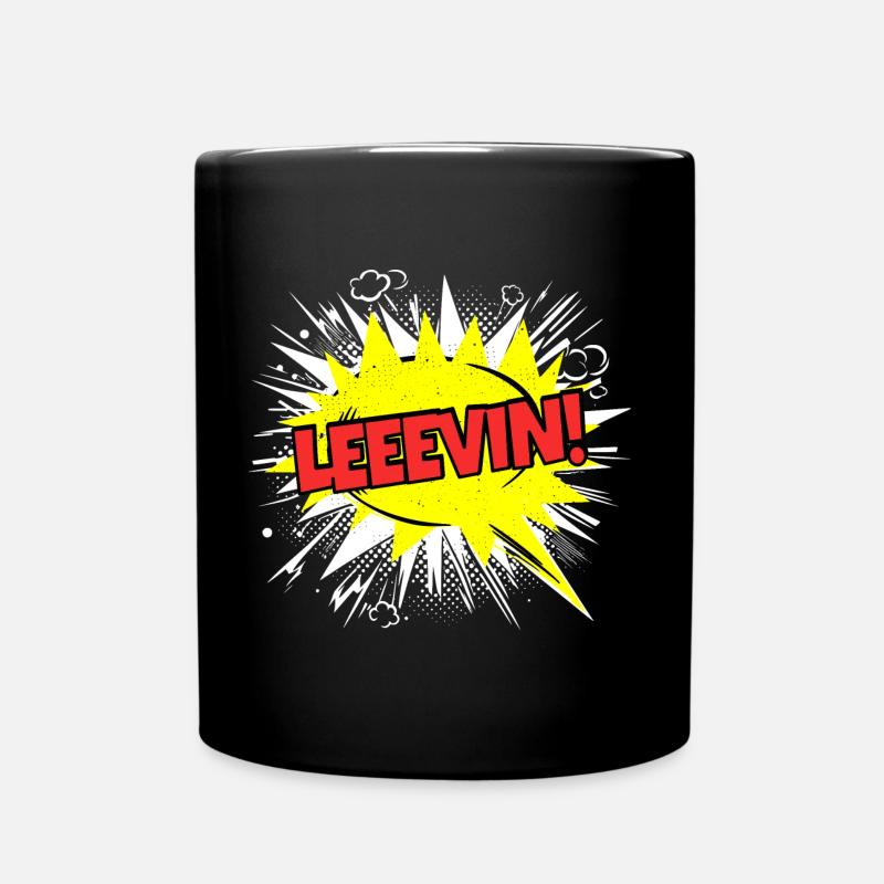 Levin Name Lustige Sprechblase Leeevin! - Tasse einfarbig - Schwarz