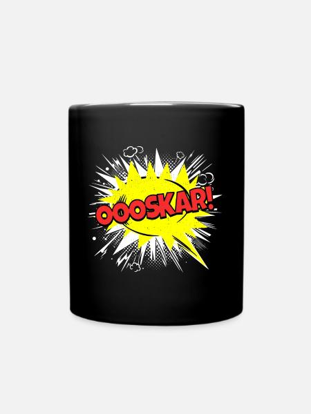 Oskar Name Lustige Sprechblase Oooskar! - Tasse einfarbig - Schwarz