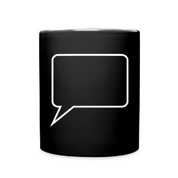 Sprechblase Comic selbst gestalten personalisieren - Tasse einfarbig - Schwarz - Vorne