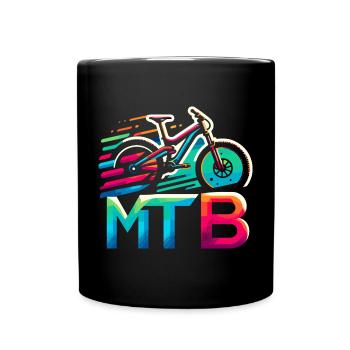 Vibrant MTB Bike Splash - Full Colour Mug - black - Front