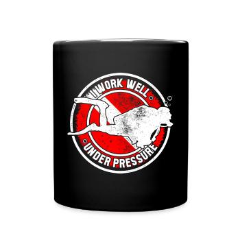 Under Pressure Bull Roundel - Full Colour Mug - black - Front