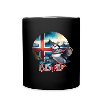 Islande - Île - Macareux moine - Mug uni - noir - Devant