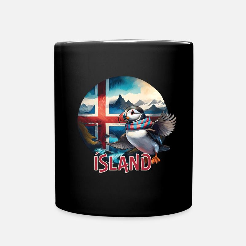 Islande - Île - Macareux moine - Mug uni - noir