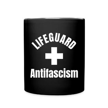 Lifeguard Antifascism - Saving lifes, hate fascism - Full Colour Mug - black - Front