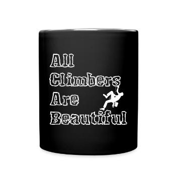 Tous les grimpeurs sont beaux mâles blancs - Mug uni - noir - Devant