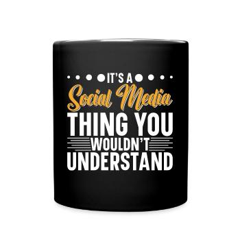 SMM Manager Advertising Social Media Platform - Full Colour Mug - black - Front