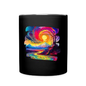 Natürliches Kaleidoskop - Tasse einfarbig - Schwarz - Vorne