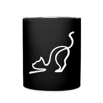 Esquisse du chat blanc - Mug uni - noir - Devant