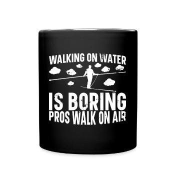 Indoor Slacklining Accessories Slackline Board - Full Colour Mug - black - Front