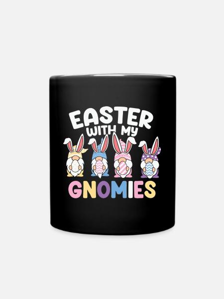 Ostern, Frohe Ostern, Schokoladenei - Tasse einfarbig - Schwarz