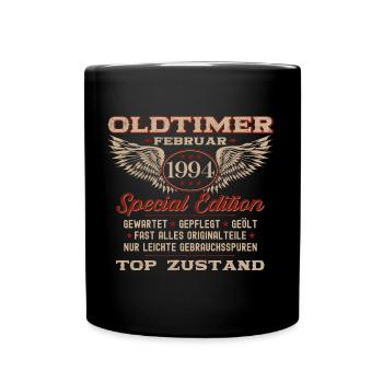 30. Geburtstag Oldtimer Februar Jahrgang 1994 - Tasse einfarbig - Schwarz - Vorne