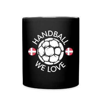 nous aimons le handball Danemark Sport Logo Icône de l’équipe - Mug uni - noir - Devant