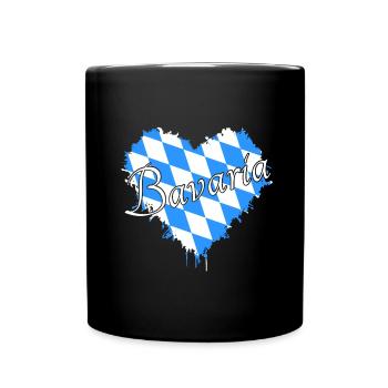 Bavaria Bayern - Tasse einfarbig - Schwarz - Vorne