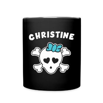 Pirate Christine Design for Girls and Women - Full Colour Mug - black - Front